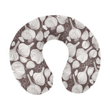 Garlic bulb dark background U-Shaped Travel Neck Pillow