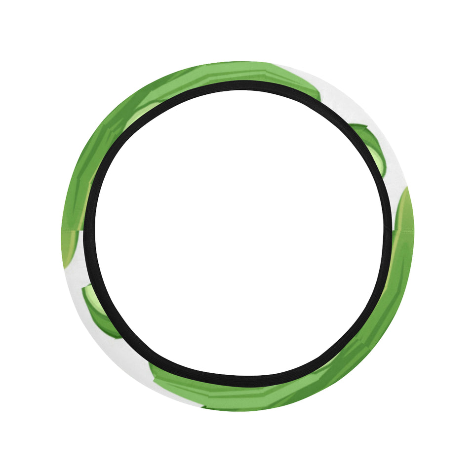 cucumber whole slices pattern Car Steering Wheel Cover