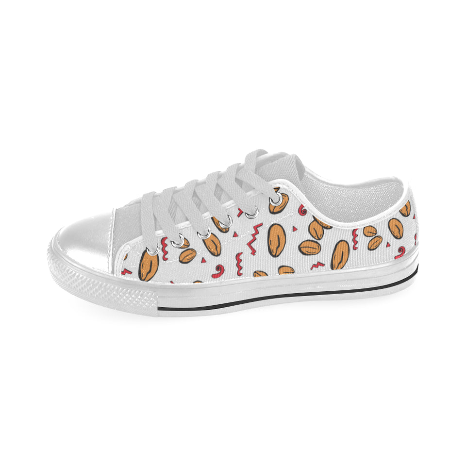 peanuts pattern background Men's Low Top Shoes White