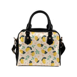 lemon flower leave pattern Shoulder Handbag