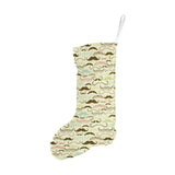 Mustache Beard Pattern Print Design 01 Christmas Stocking