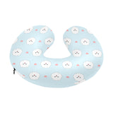 White cute pomeranian pattern U-Shaped Travel Neck Pillow