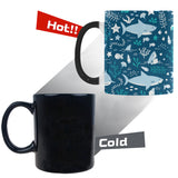 Cute shark pattern Morphing Mug Heat Changing Mug