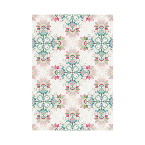 Square floral indian flower pattern House Flag Garden Flag