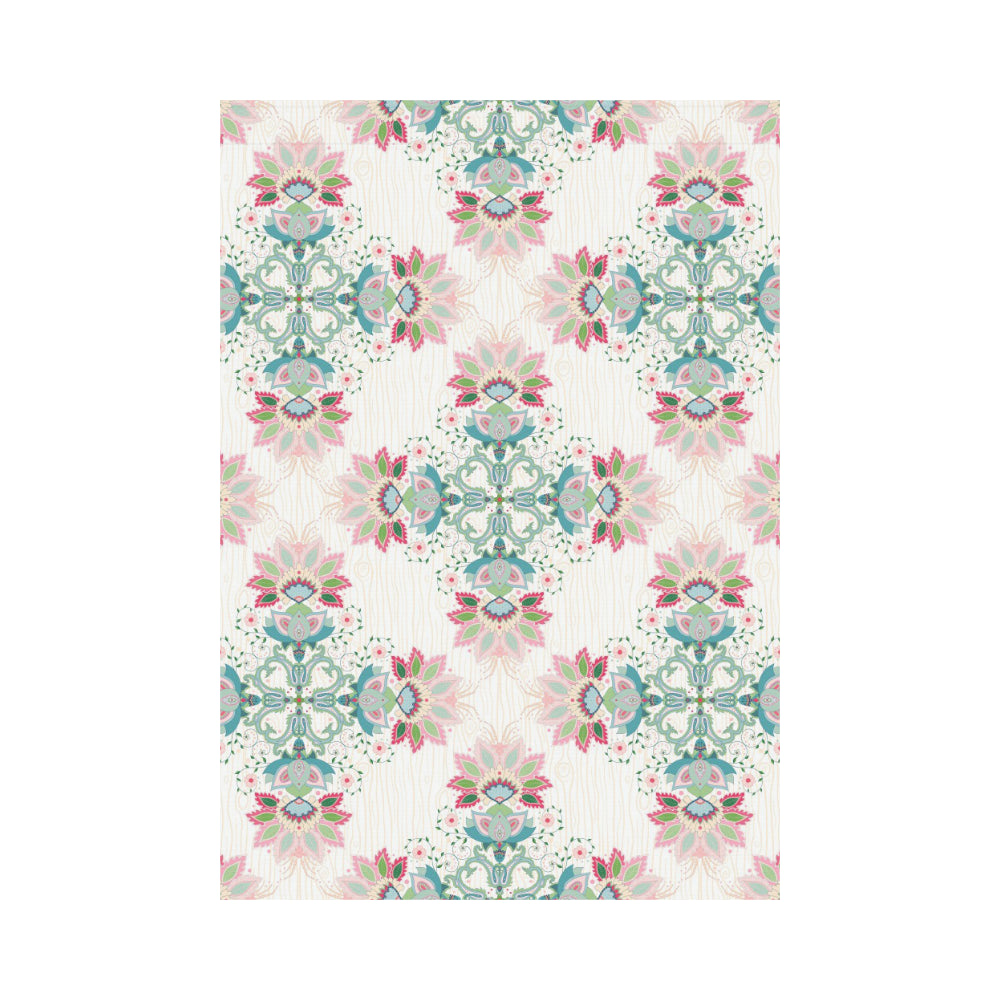 Square floral indian flower pattern House Flag Garden Flag