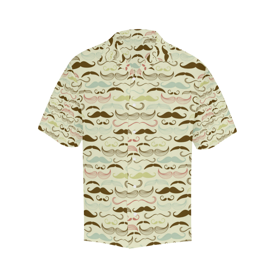 Mustache Beard Pattern Print Design 01 Men's All Over Print Hawaiian Shirt (Model T58)