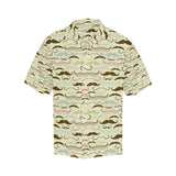 Mustache Beard Pattern Print Design 01 Men's All Over Print Hawaiian Shirt (Model T58)