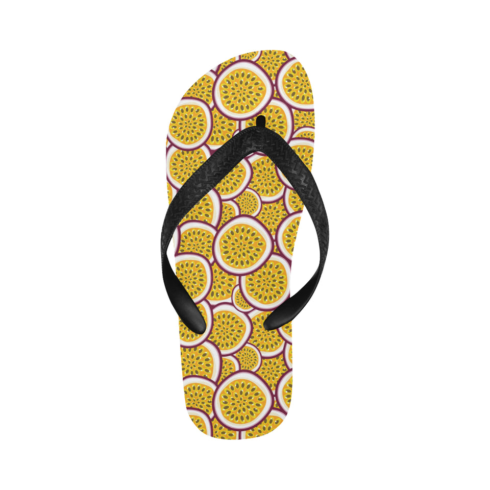 Passion fruits slice pattern Unisex Flip Flops
