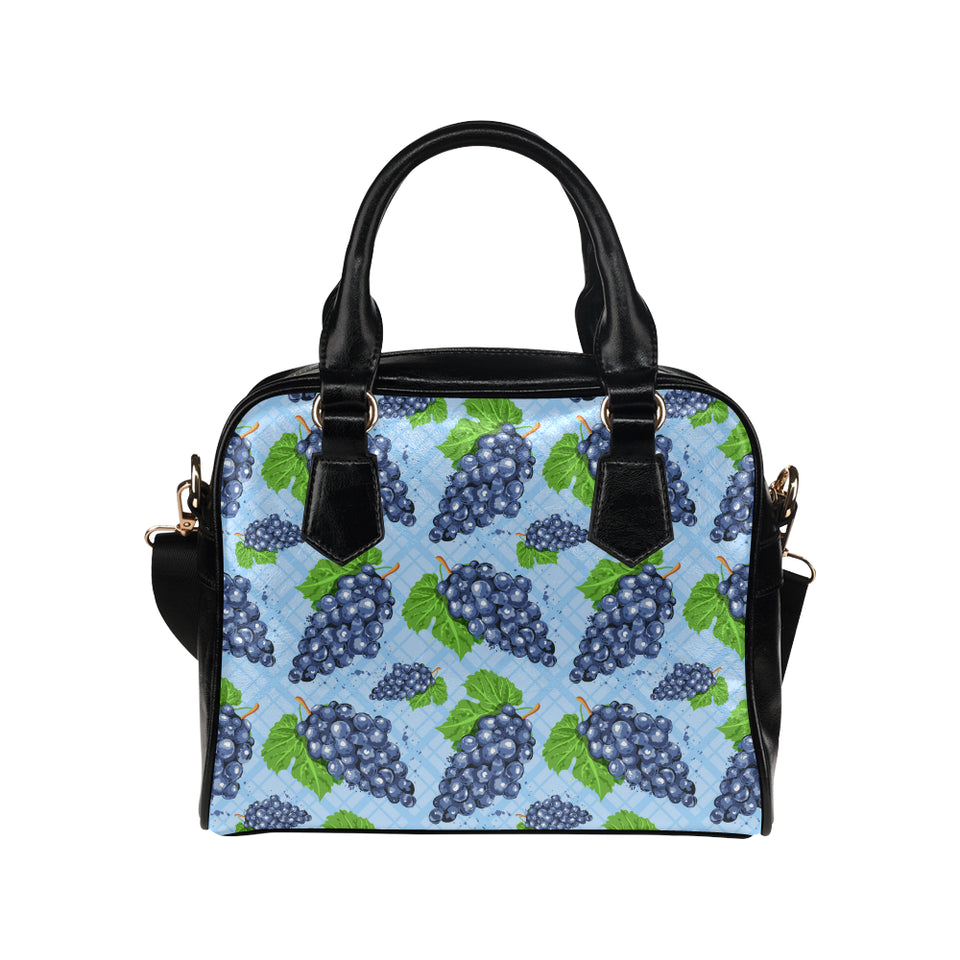 Watercolor grape pattern Shoulder Handbag