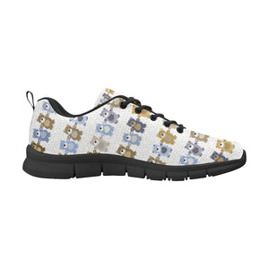 Teddy Bear Pattern Print Design 02 Women's Sneaker Shoes