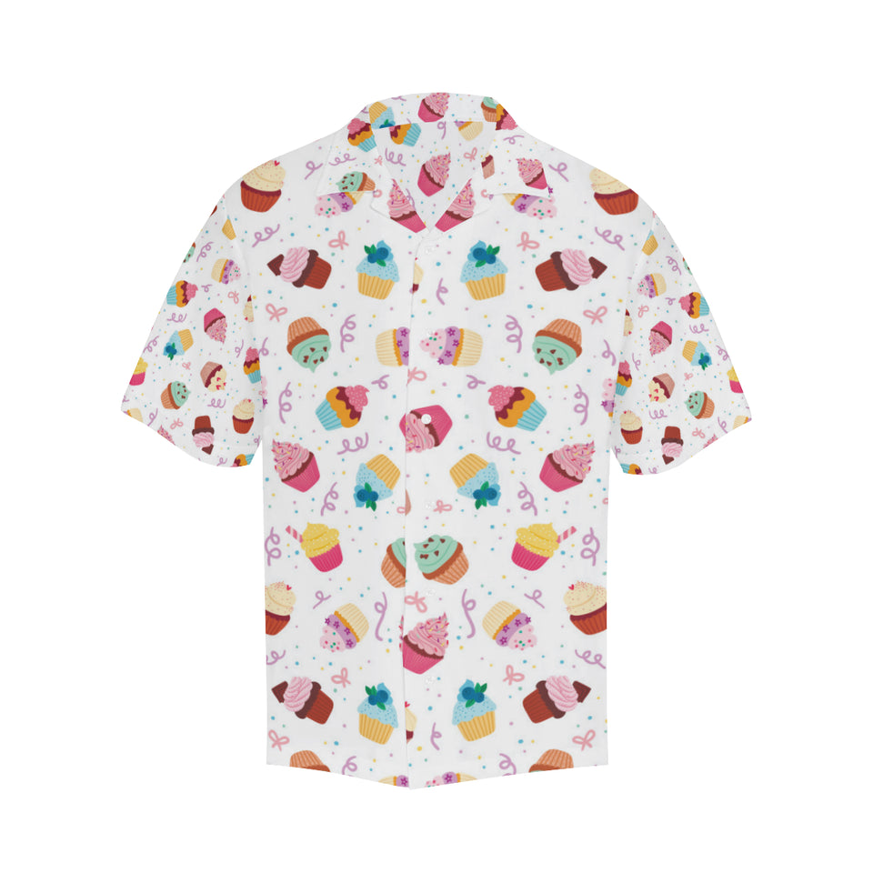 Cake cupcake design pattern Men's All Over Print Hawaiian Shirt