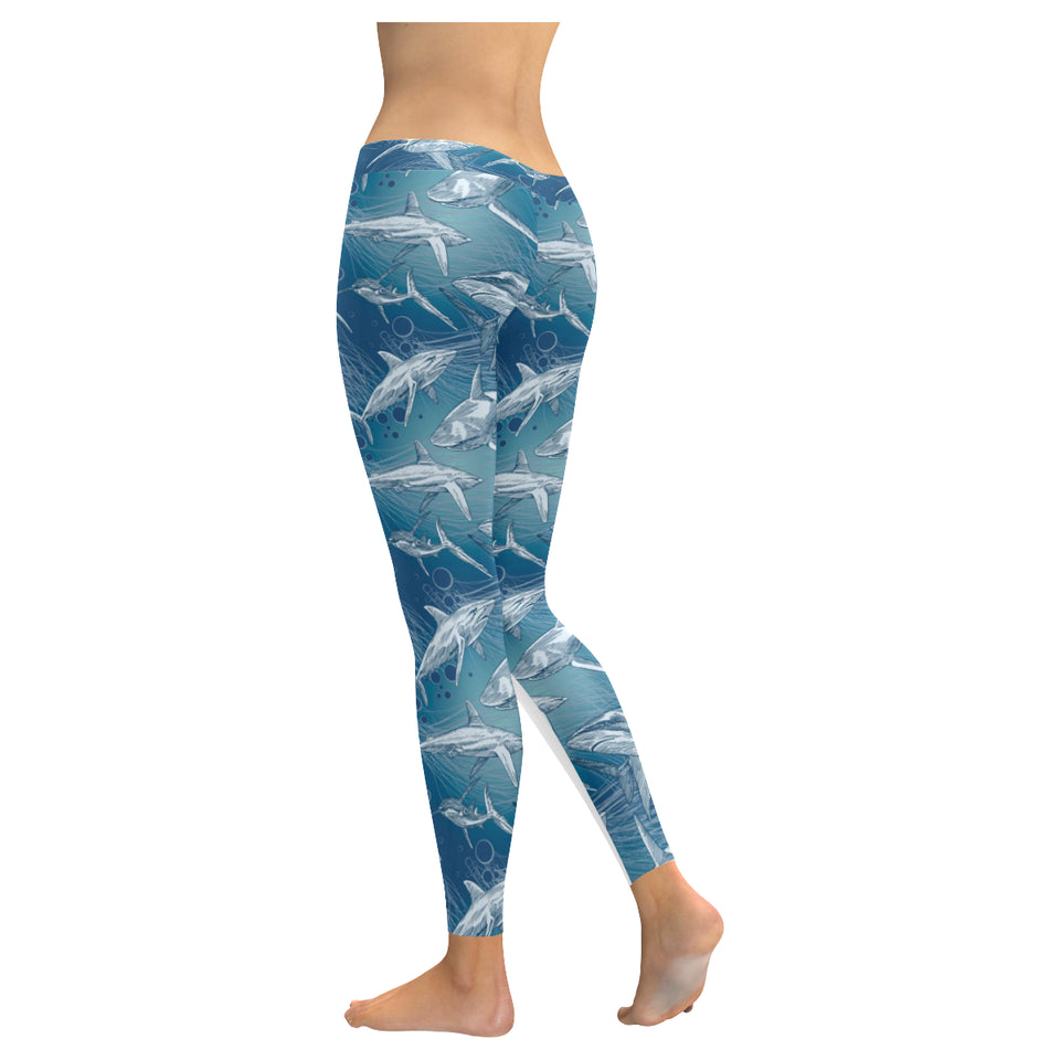 Shark hand drawn Women's Legging Fulfilled In US