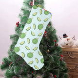 Durian pattern blue background Christmas Stocking