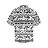 Camel polynesian tribal pattern Men's All Over Print Hawaiian Shirt
