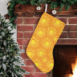 Sun orange background Christmas Stocking