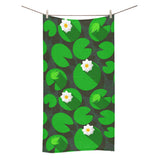 Frog waterlily pattern Bath Towel