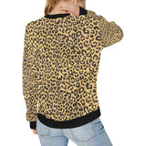 Leopard skin print Women's Crew Neck Sweatshirt