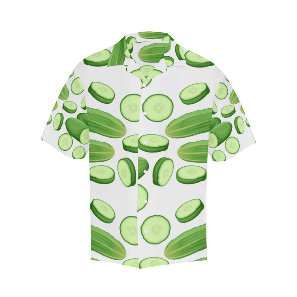 cucumber whole slices pattern Men's All Over Print Hawaiian Shirt