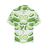 cucumber whole slices pattern Men's All Over Print Hawaiian Shirt