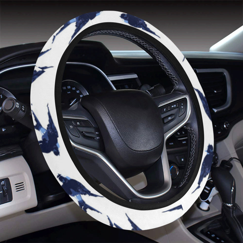Swallow Pattern Print Design 03 Car Steering Wheel Cover