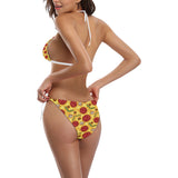 Pizza texture pattern Sexy Bikinis Two-Piece Swimsuits
