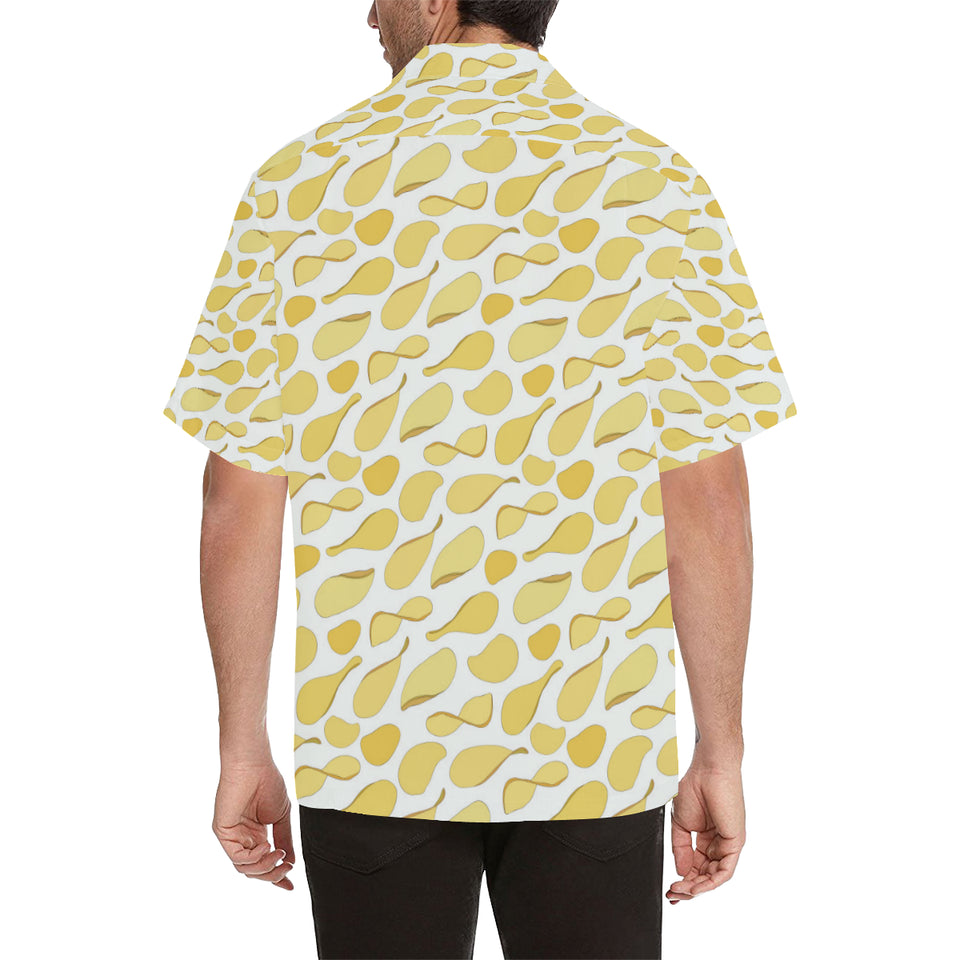 Potato Chips Pattern Print Design 02 Men's All Over Print Hawaiian Shirt (Model T58)