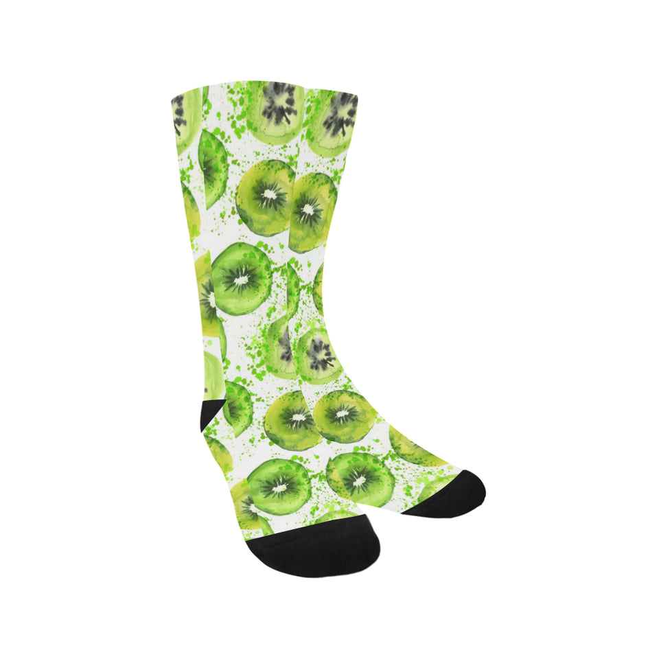 Watercolor kiwi pattern Crew Socks