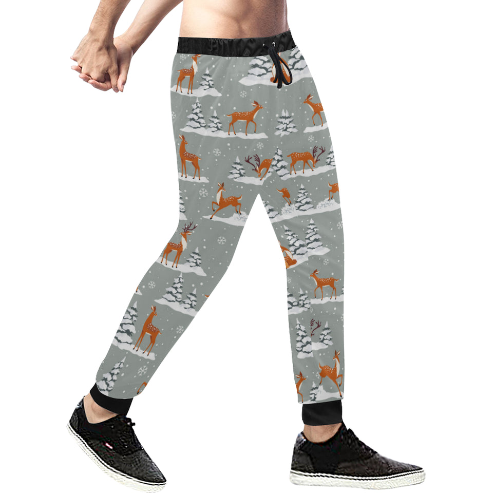 Beautiful deers Winter Christmas Unisex Casual Sweatpants