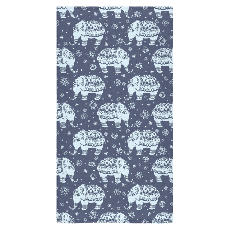 Elephant tribal design pattern Bath Towel