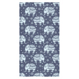 Elephant tribal design pattern Bath Towel