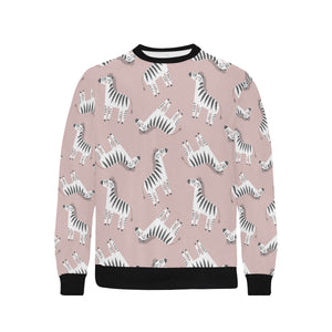 Cute zebra pattern Men's Crew Neck Sweatshirt
