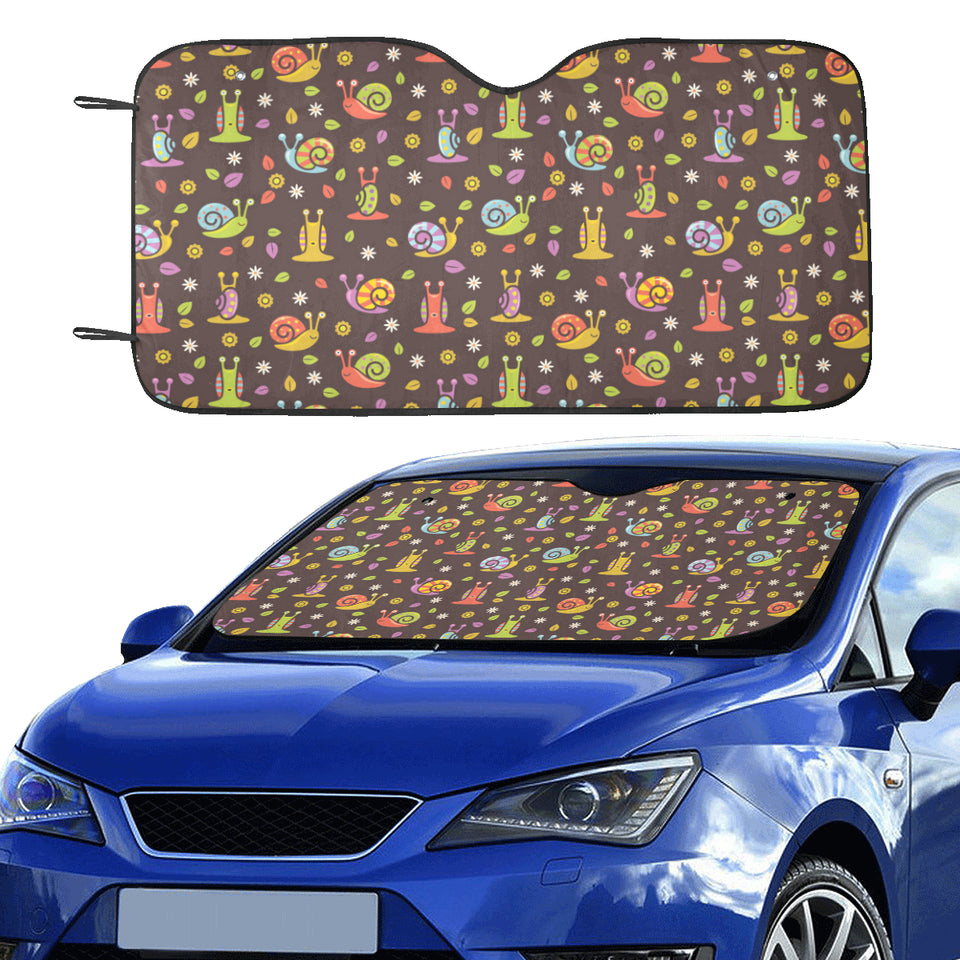 Snail Pattern Print Design 02 Car Sun Shade