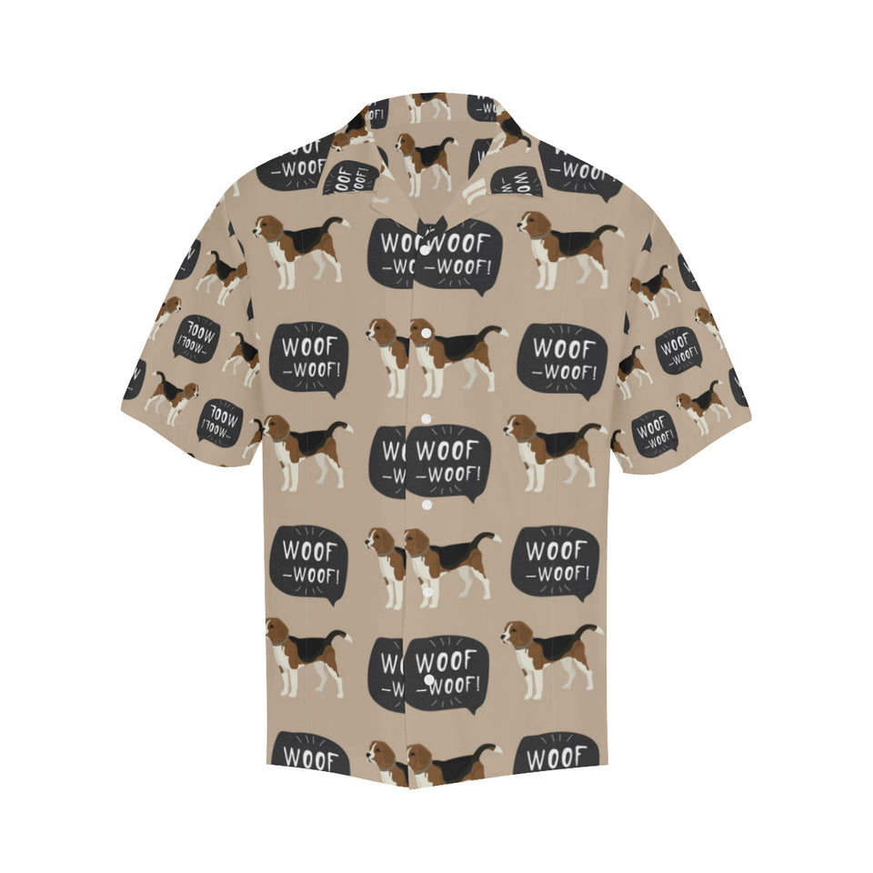 Beagle pattern Men's All Over Print Hawaiian Shirt