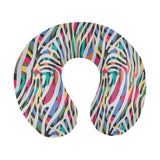 Colorful zebra skin pattern U-Shaped Travel Neck Pillow