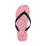 Pink donut glaze candy pattern Unisex Flip Flops