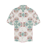 Square floral indian flower pattern Men's All Over Print Hawaiian Shirt