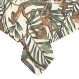 Monkey tropical leaves background Tablecloth
