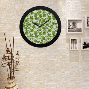Hop design pattern Elegant Black Wall Clock