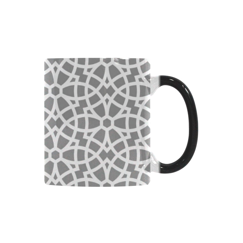 arabic gray pattern Morphing Mug Heat Changing Mug