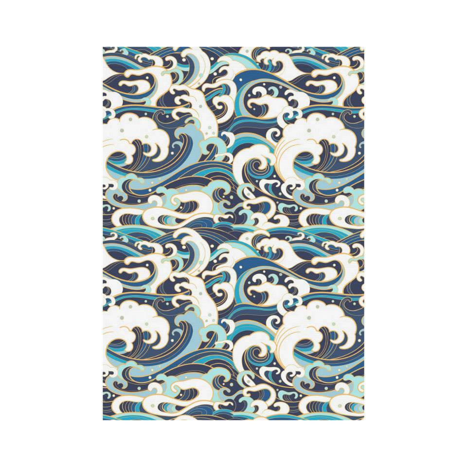 Japanese wave pattern House Flag Garden Flag