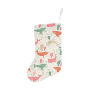 Cute whale pattern Christmas Stocking
