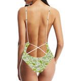 Cute frog dragonfly pattern Women's One-Piece Swimsuit
