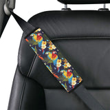 Colorful parrot flower pattern Car Seat Belt Cover