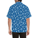 Airplane pattern in the sky Men's All Over Print Hawaiian Shirt