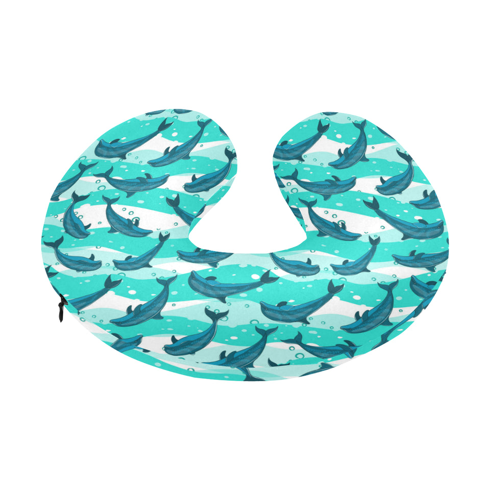 Dolphin sea pattern U-Shaped Travel Neck Pillow