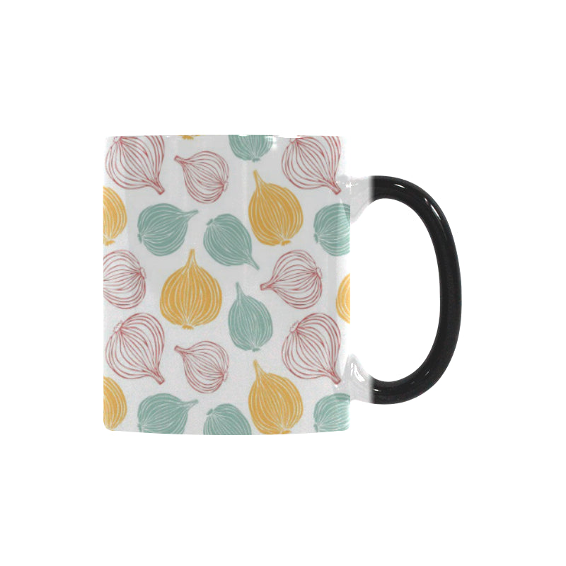 colorful onions white background Morphing Mug Heat Changing Mug