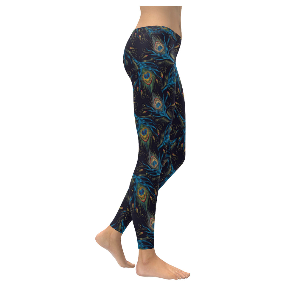 Beautiful peacock feather pattern Women's Legging Fulfilled In US