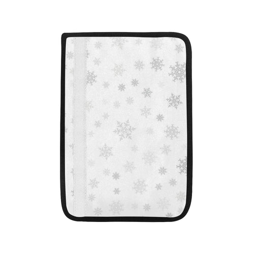 Snowflake pattern white background Car Seat Belt Cover