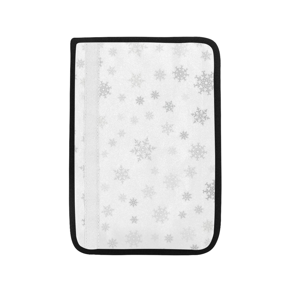 Snowflake pattern white background Car Seat Belt Cover