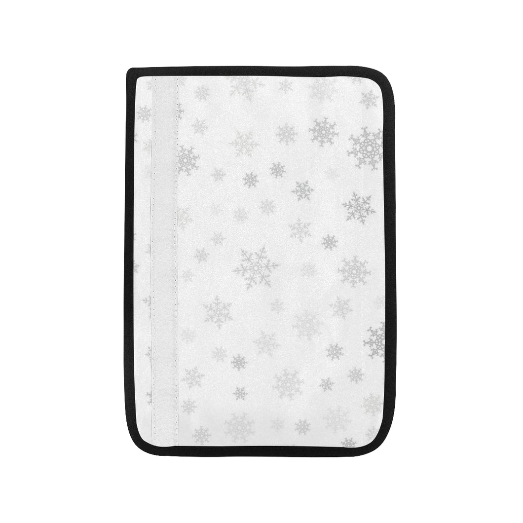 Snowflake pattern white background Car Seat Belt Cover